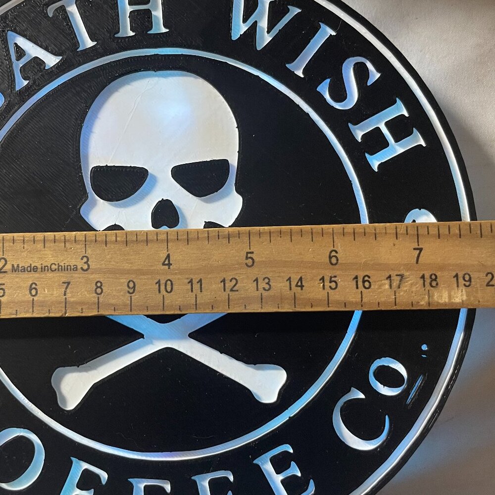 Death Wish Coffee 3D Printed wall Lamp with remote coffee lover edition - Picture 9 of 11